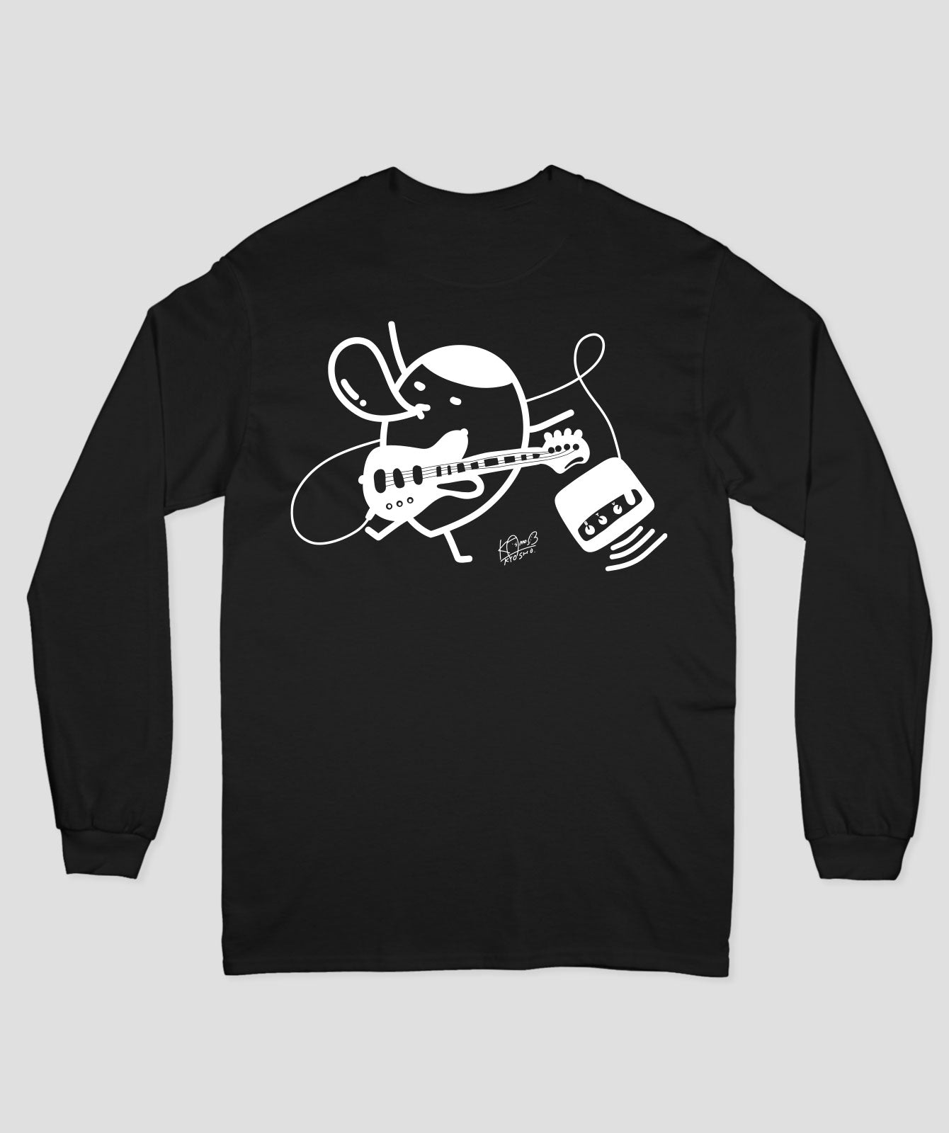 「ベース鶴ちゃん」長袖Tシャツ