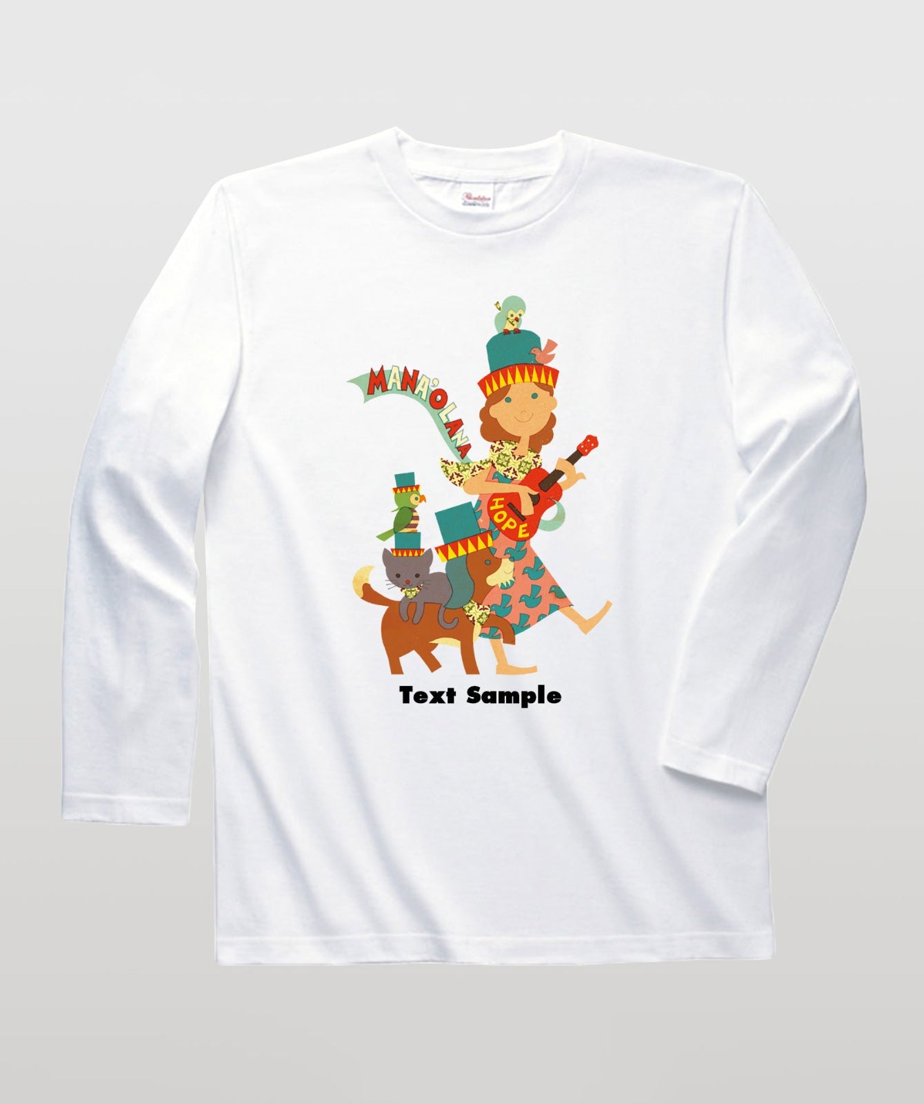 ■文字入れ可■ オリジナルカバーイラスト長袖Tシャツ Vol.5
