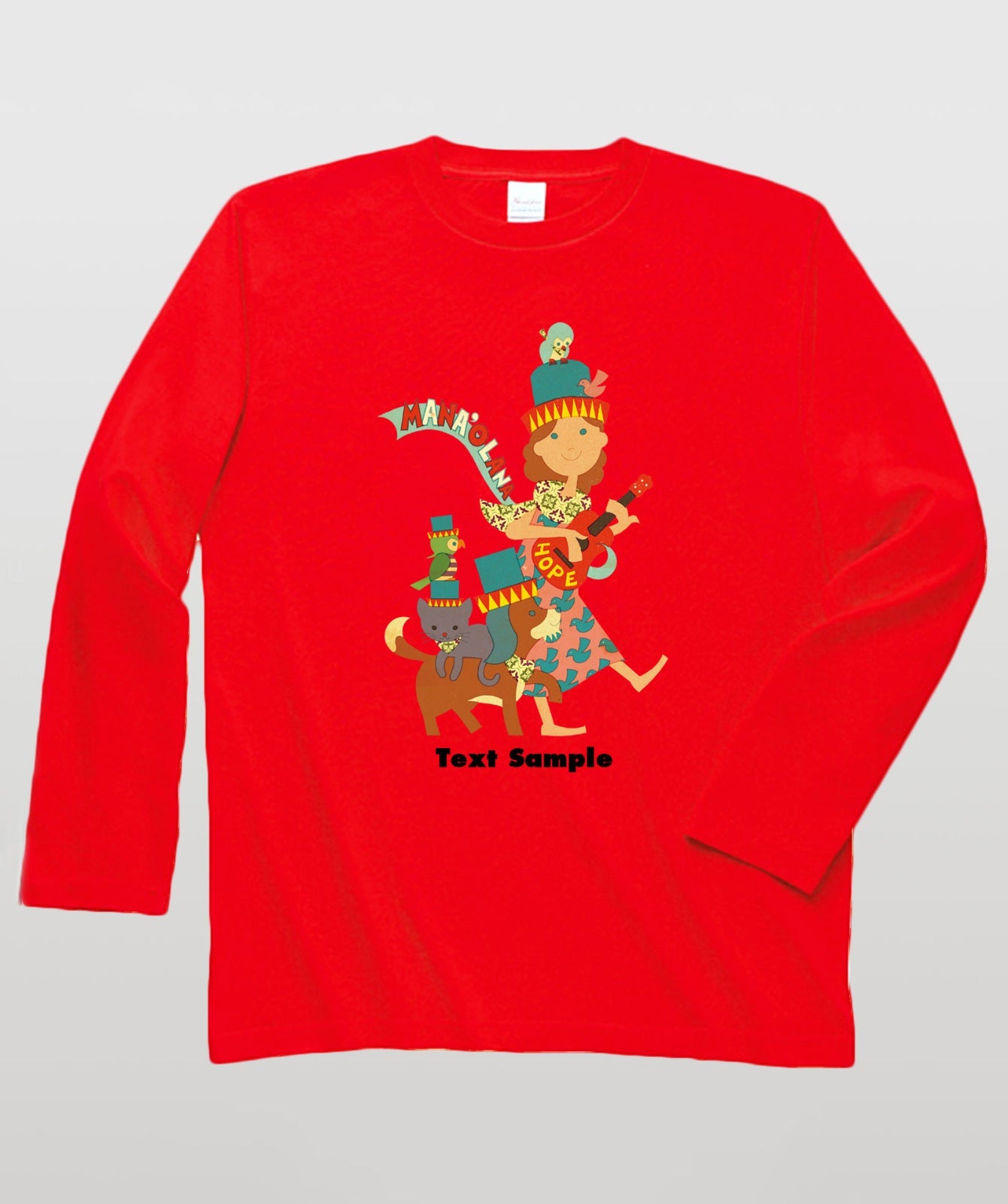 ■文字入れ可■ オリジナルカバーイラスト長袖Tシャツ Vol.5