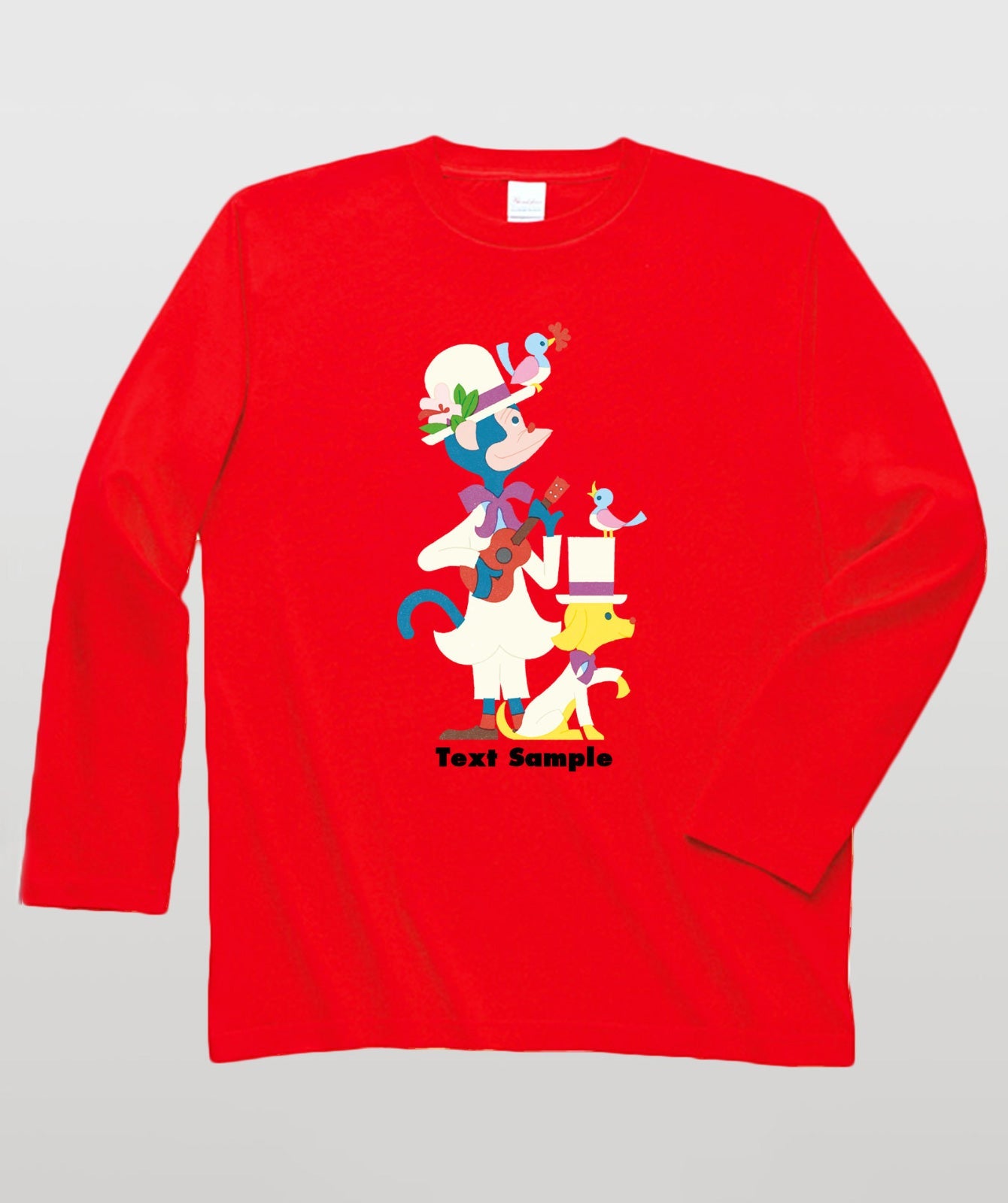 ■文字入れ可■ オリジナルカバーイラスト長袖Tシャツ Vol.15