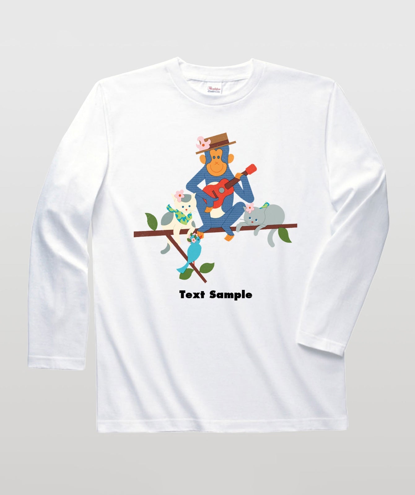 ■文字入れ可■ オリジナルカバーイラスト長袖Tシャツ Vol.17