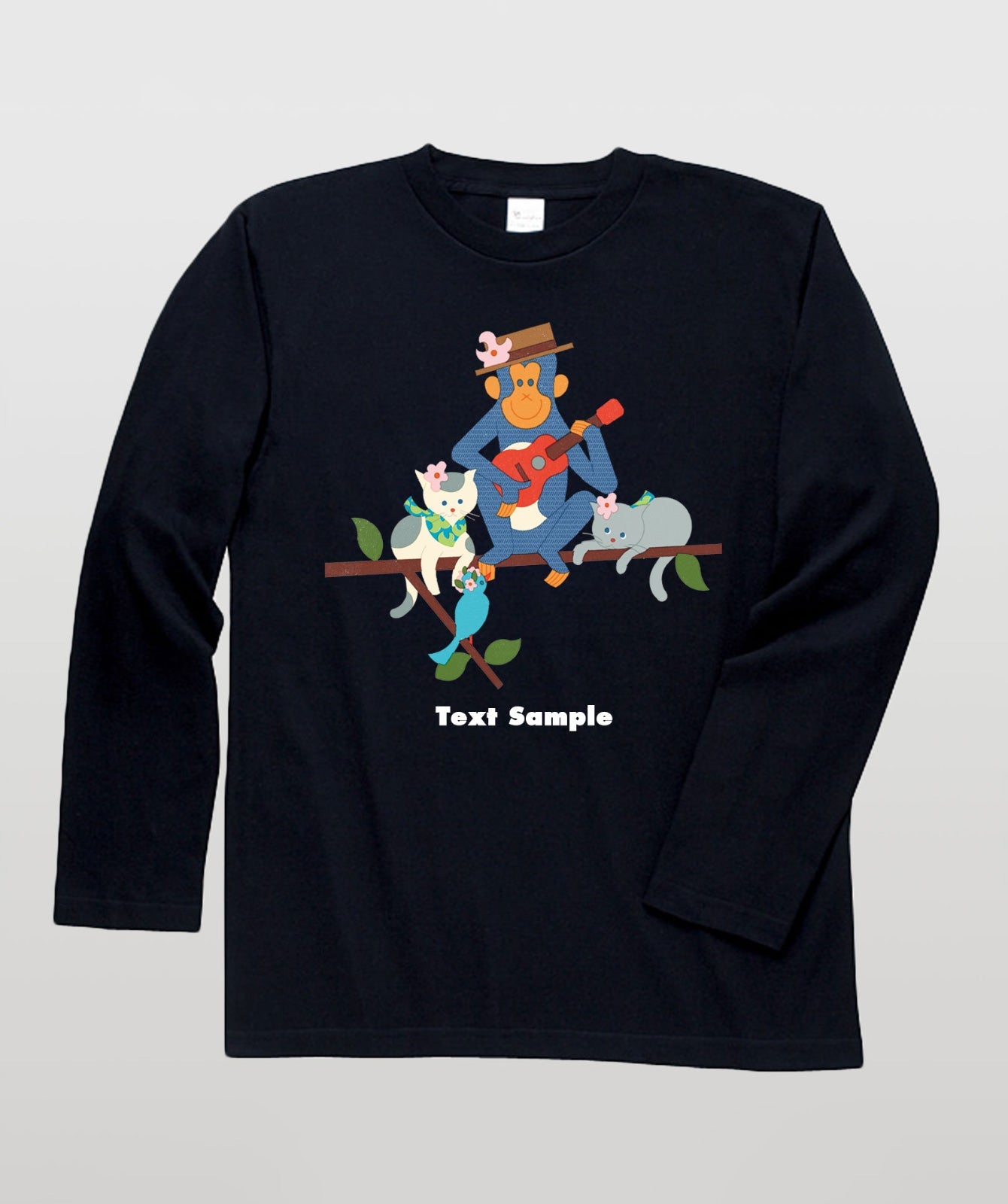 ■文字入れ可■ オリジナルカバーイラスト長袖Tシャツ Vol.17