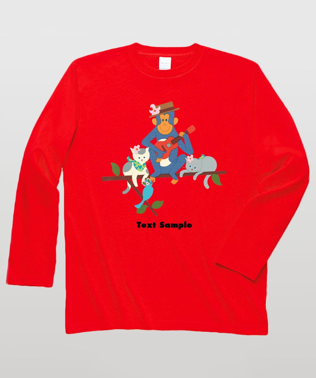 ■文字入れ可■ オリジナルカバーイラスト長袖Tシャツ Vol.17
