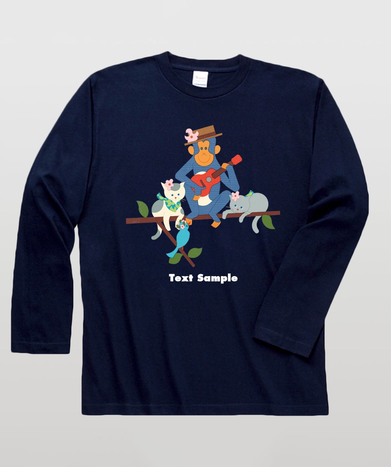 ■文字入れ可■ オリジナルカバーイラスト長袖Tシャツ Vol.17
