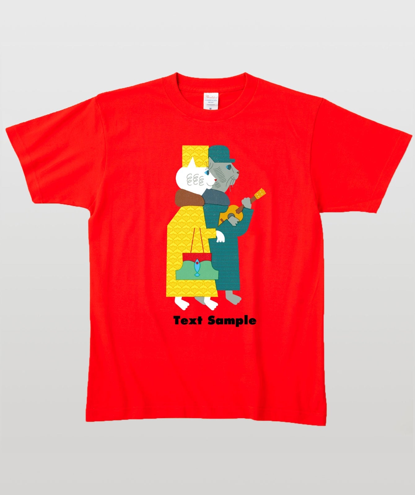 ■文字入れ可■ オリジナルカバーイラストTシャツ Vol.22