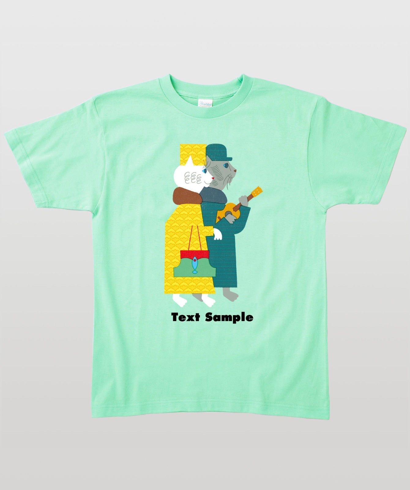 ■文字入れ可■ オリジナルカバーイラストTシャツ Vol.22