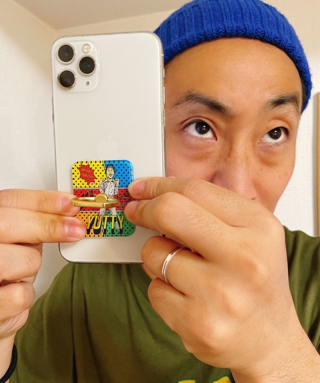 ゆってぃアメコミ風スマホリング