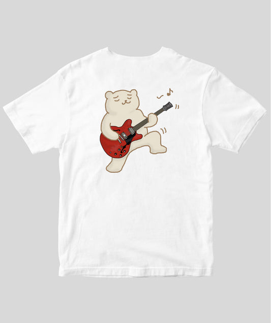 4小節単位ブルース著者のイラストTシャツ:Back Type