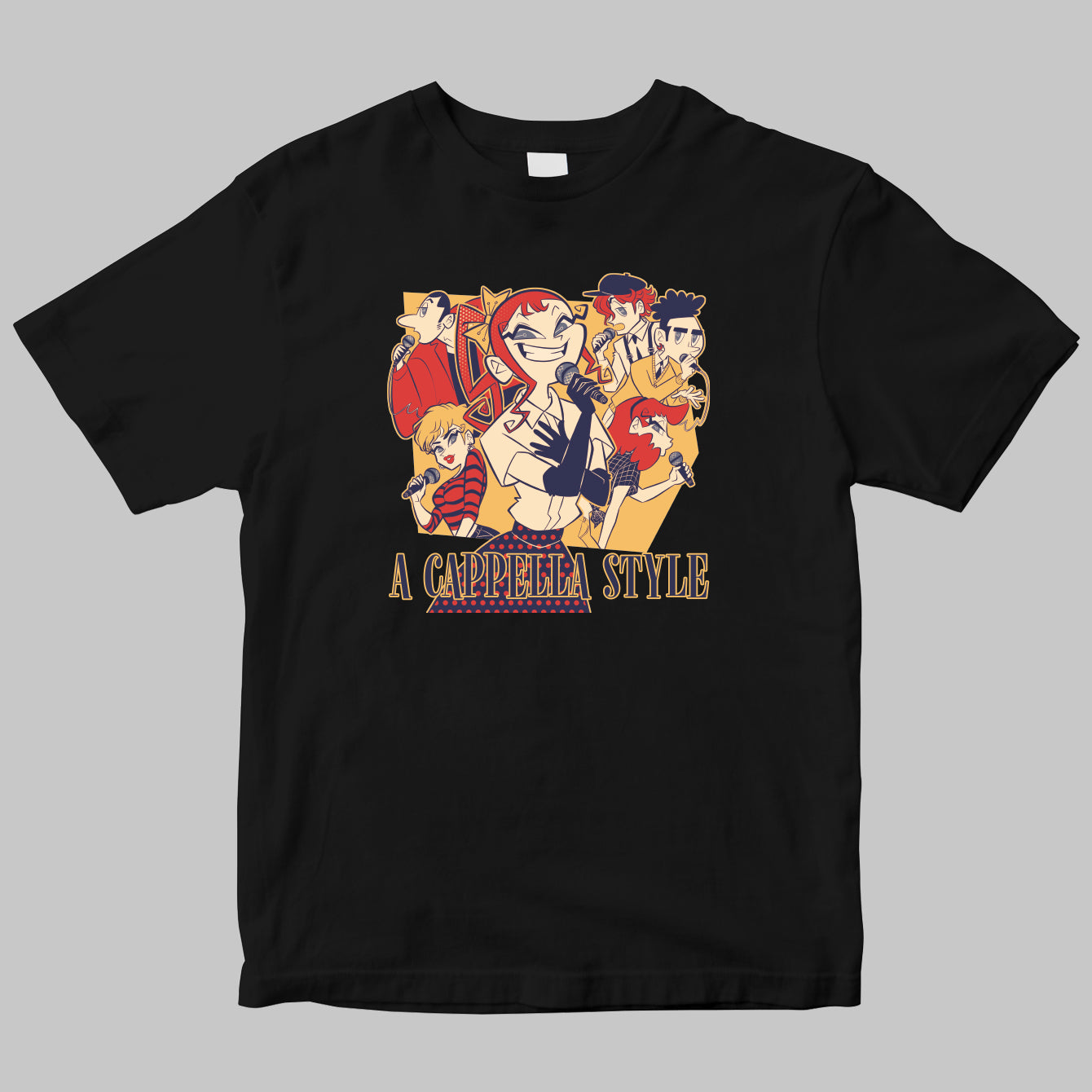 『歌って上達！ アカペラ・トレーニング・ブック』カバー半袖Tシャツ by ろっぷちょっぷ（デザインA）