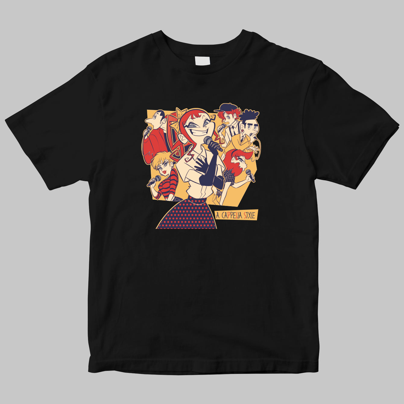 『歌って上達！ アカペラ・トレーニング・ブック』カバー半袖Tシャツ by ろっぷちょっぷ（デザインB）