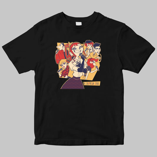 『歌って上達！ アカペラ・トレーニング・ブック』カバー半袖Tシャツ by ろっぷちょっぷ（デザインB）
