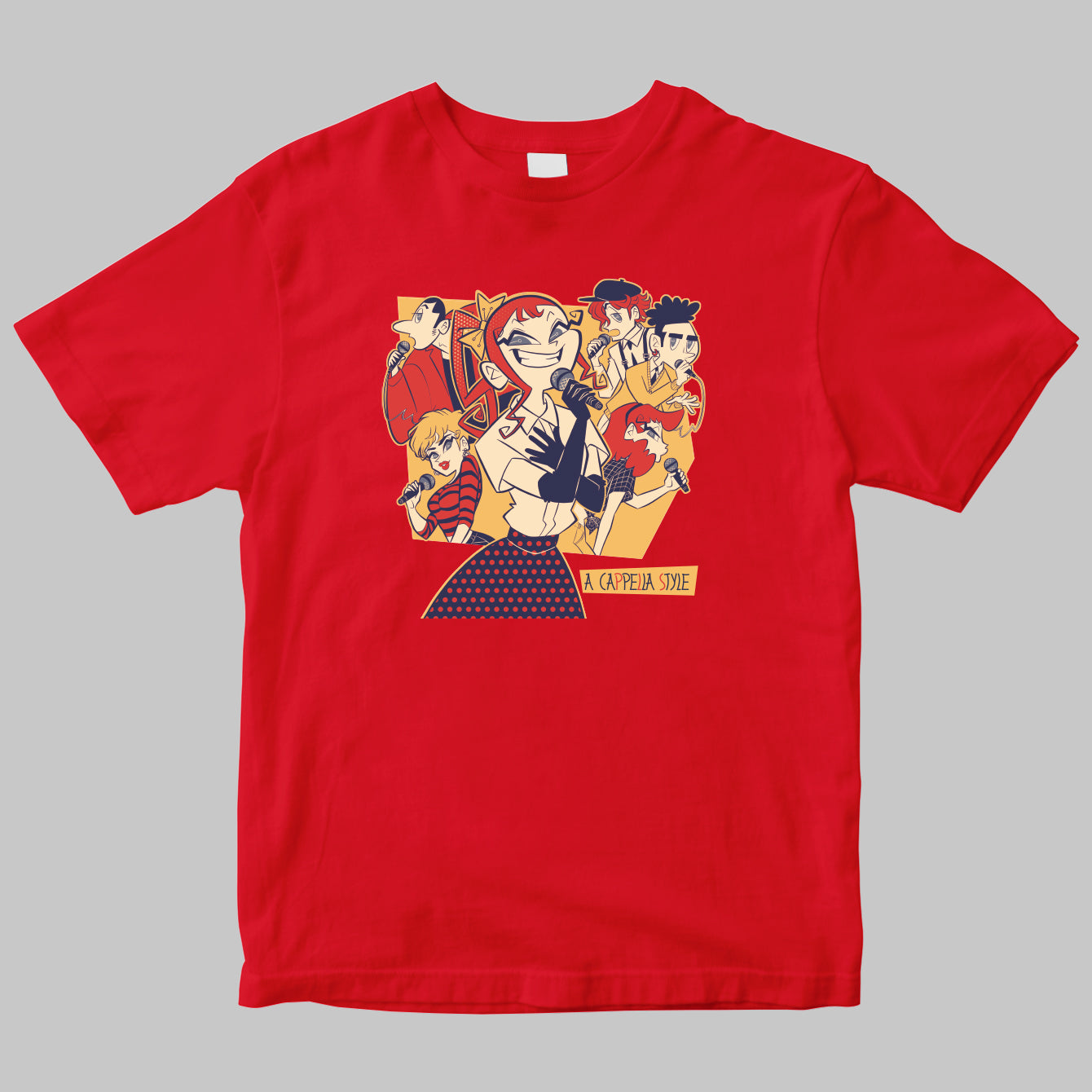 『歌って上達！ アカペラ・トレーニング・ブック』カバー半袖Tシャツ by ろっぷちょっぷ（デザインB）