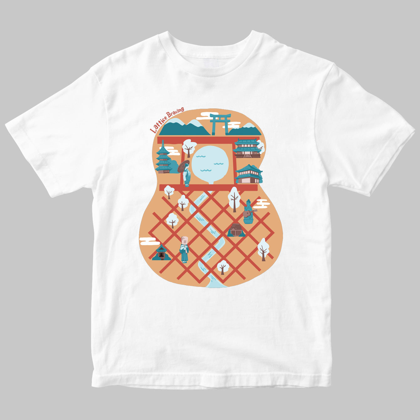 ラティス・ブレイシング・イラストTシャツ