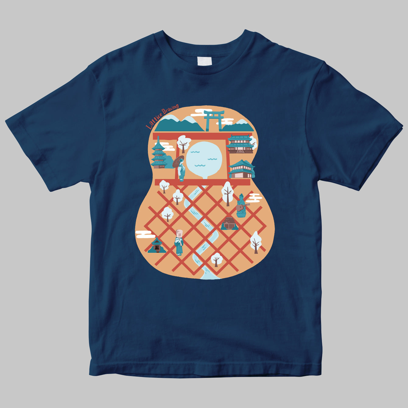 ラティス・ブレイシング・イラストTシャツ