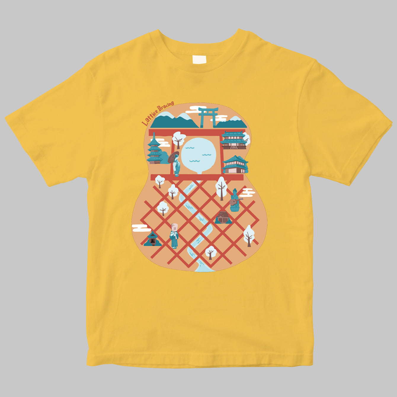 ラティス・ブレイシング・イラストTシャツ