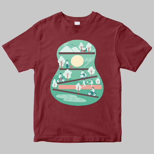 ラダー・ブレイシング・イラストTシャツ