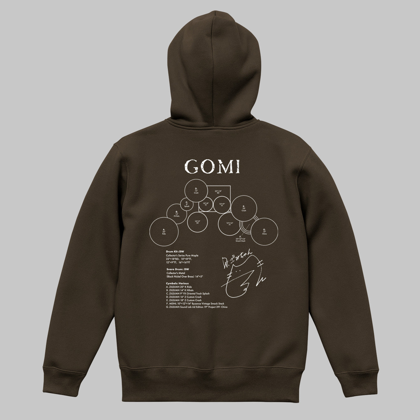 Drummer's Set Up Vol.33 GOMI “Hoodie”