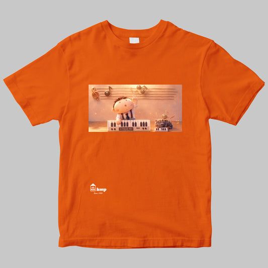 楽譜出版ケイ・エム・ピーのイラストTシャツ(令和バージョン)