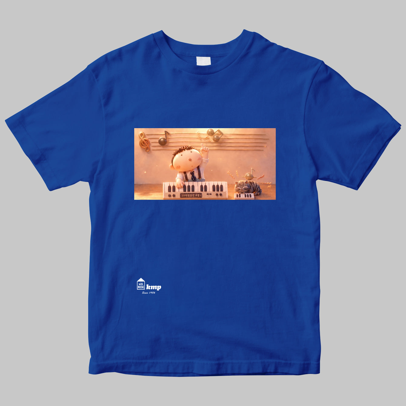 楽譜出版ケイ・エム・ピーのイラストTシャツ（令和バージョン）
