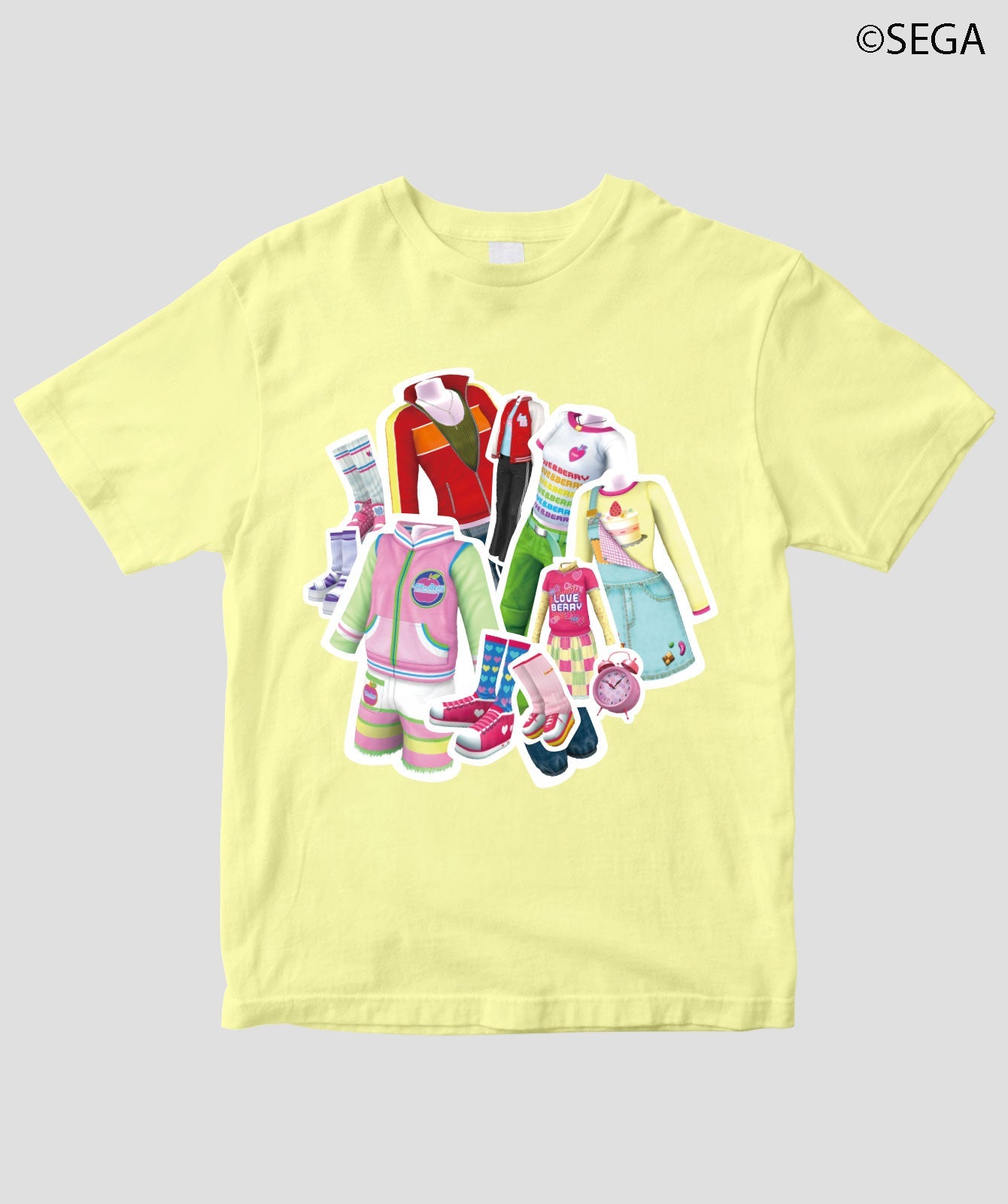 『オシャレ魔女 ラブ and ベリー コラージュTシャツB』