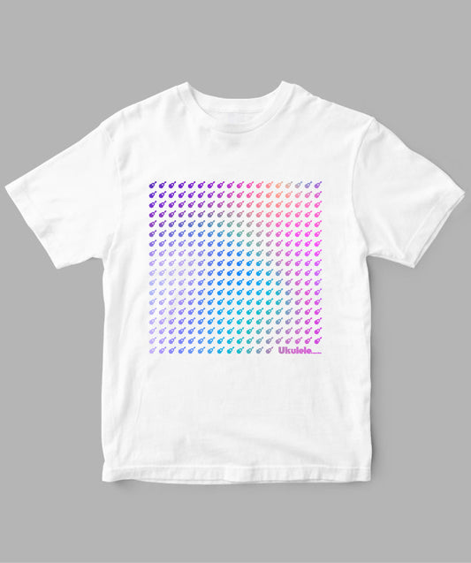 豆ウクレレTシャツ スクエア(グラデーション)