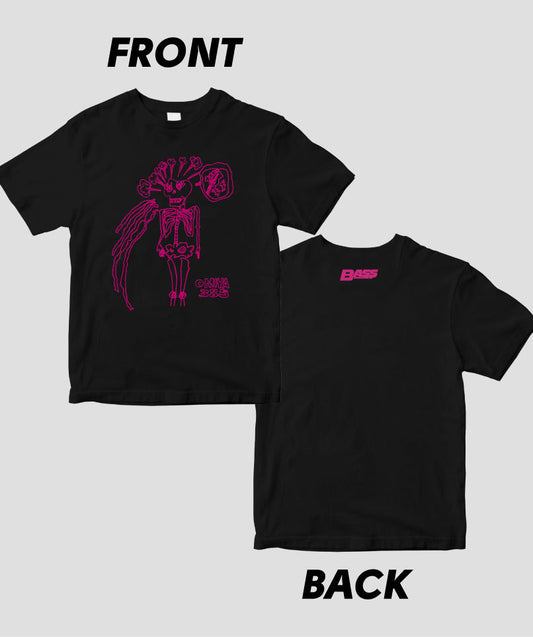 ベース・マガジン×MIYA(ZAZEN BOYS、385)「骸骨さんTシャツ」(半袖)