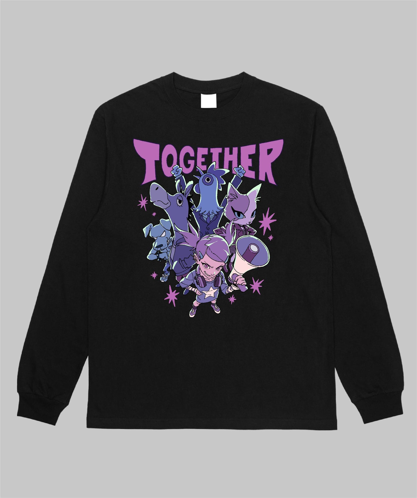 ねこぜもん「TOGETHER」長袖シャツ