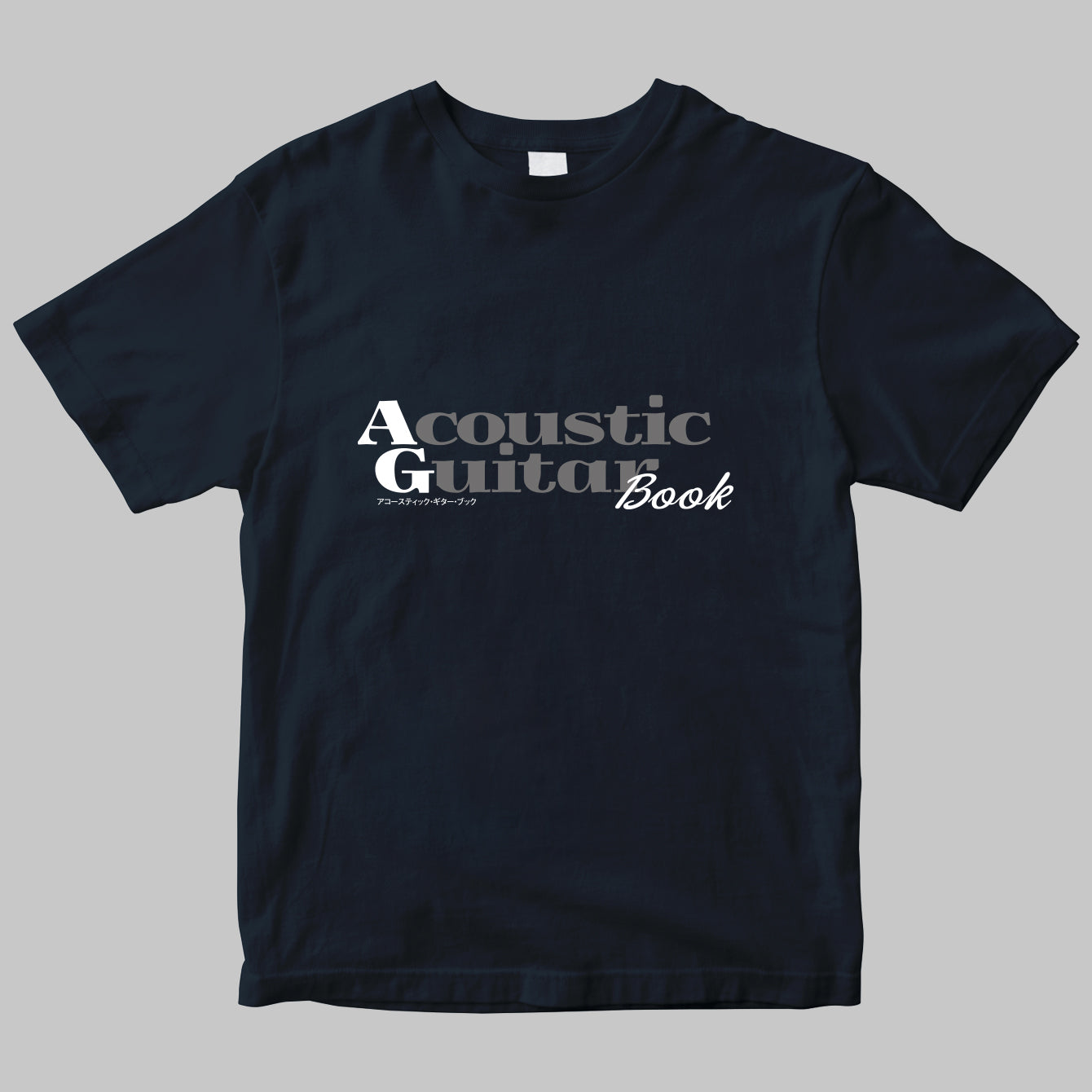 ムック「Acoustic Guitar Book」のロゴTシャツ