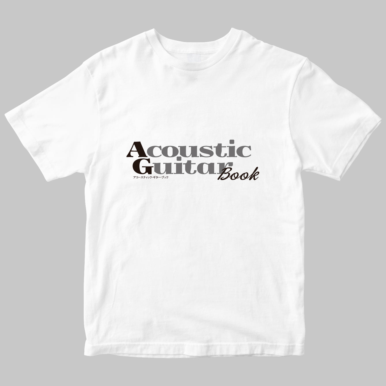 ムック「Acoustic Guitar Book」のロゴTシャツ