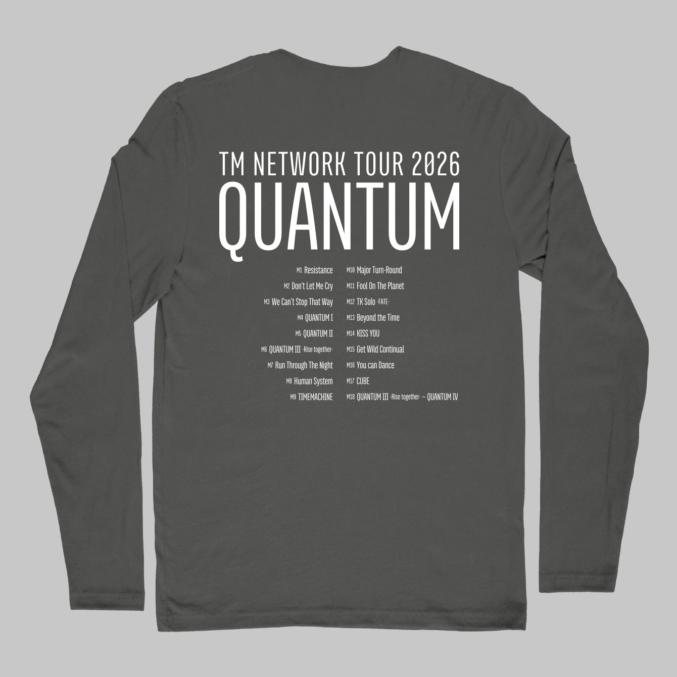 QUANTUMツアー／セトリ長袖Tシャツ【予約期間：2026年5月10日まで