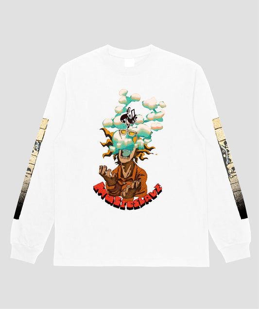 Waboku「MUSICSLAVE」オリジナルイラスト 長袖Tシャツ