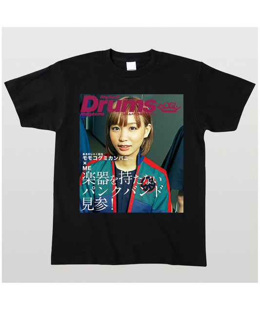 【文字入れ可】BiSH モモコグミカンパニー降臨リズム&ドラム・マガジン表紙風Tシャツ