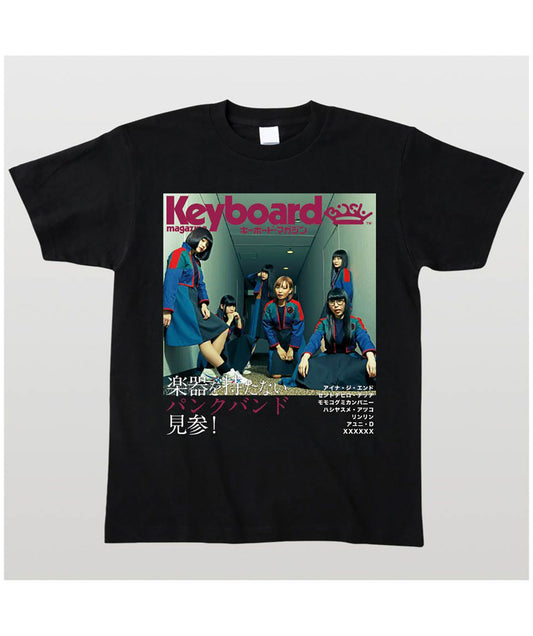 【文字入れ可】BiSH 全メンバー降臨キーボード・マガジン表紙風Tシャツ