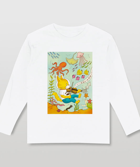 きいろいねこと水の中の音楽会 / オオツキモモ(ロンT)