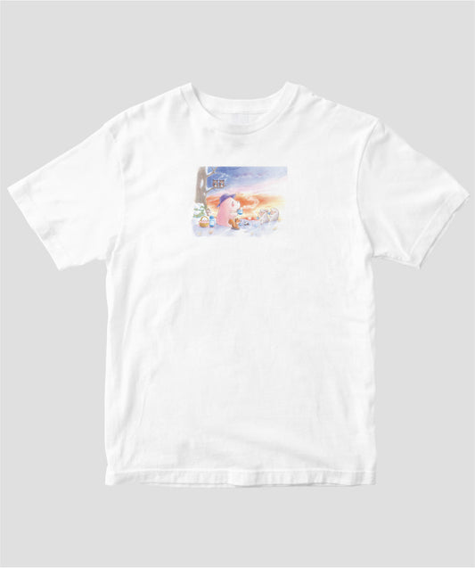 夕陽を眺めながら、みんなでお茶を / もりのとしこ