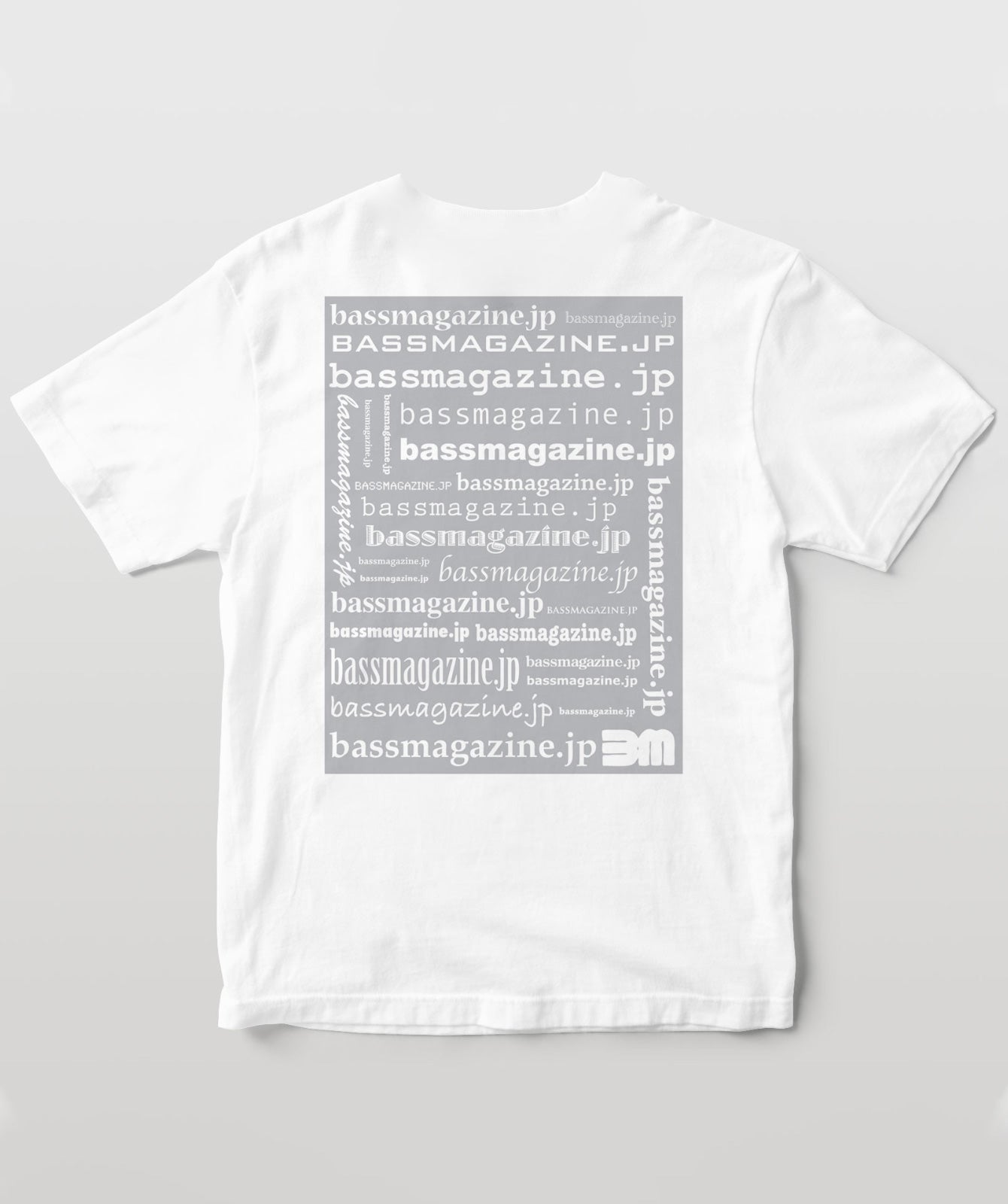 文末マーク（大） Tシャツ-灰色&白文字（両面印刷）
