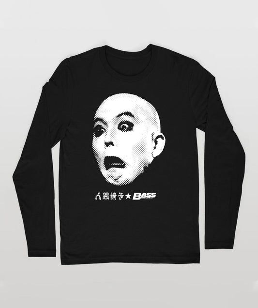 人間椅子「顔ロゴ」長袖Tシャツ