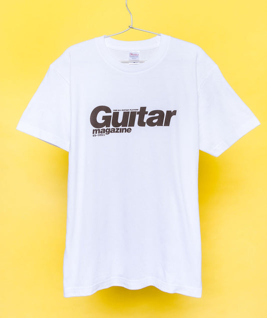 ギタマガ・ロゴT ホワイト×ブラック