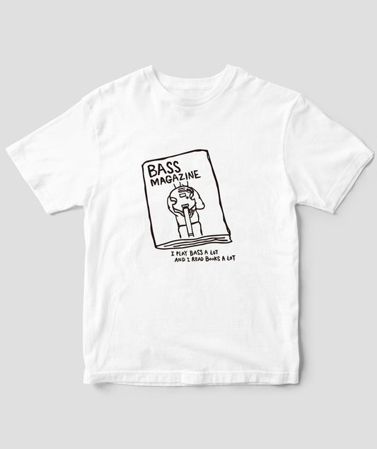 「I PLAY BASS A LOT」Tシャツ(ホワイト)