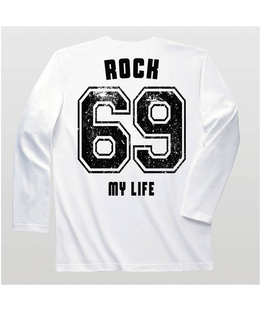 ■文字入れ可■ROCK 69 MY LIFE(バックプリントのみ・ロンT)