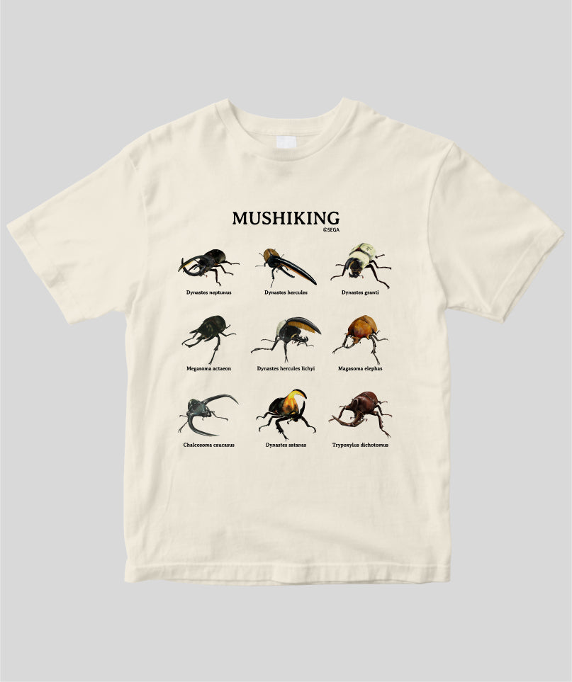 ムシキングTシャツ 9種の甲虫 カブトムシVer.