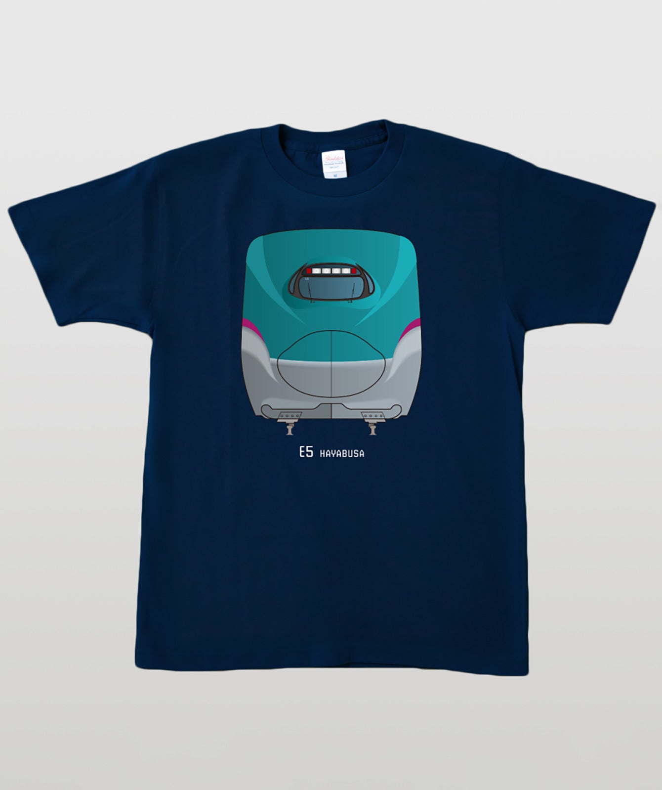 電車の顔図鑑Tシャツ E5系はやぶさ Type A