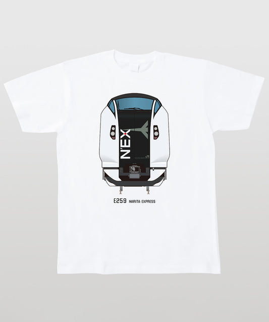 電車の顔図鑑Tシャツ E259系成田エクスプレス Type A