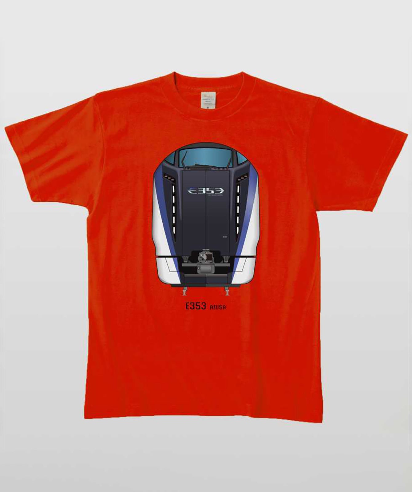 電車の顔図鑑Tシャツ E353系あずさ Type A