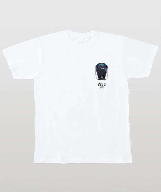 電車の顔図鑑Tシャツ E353系あずさ Type B