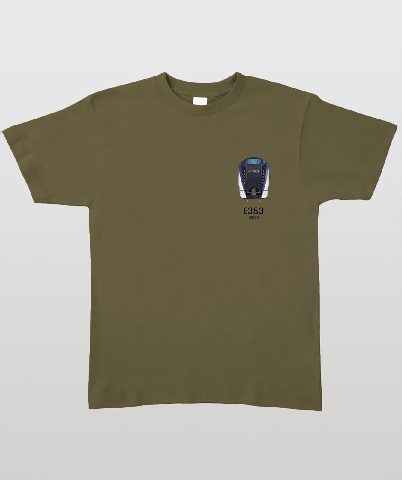 電車の顔図鑑Tシャツ E353系あずさ Type B