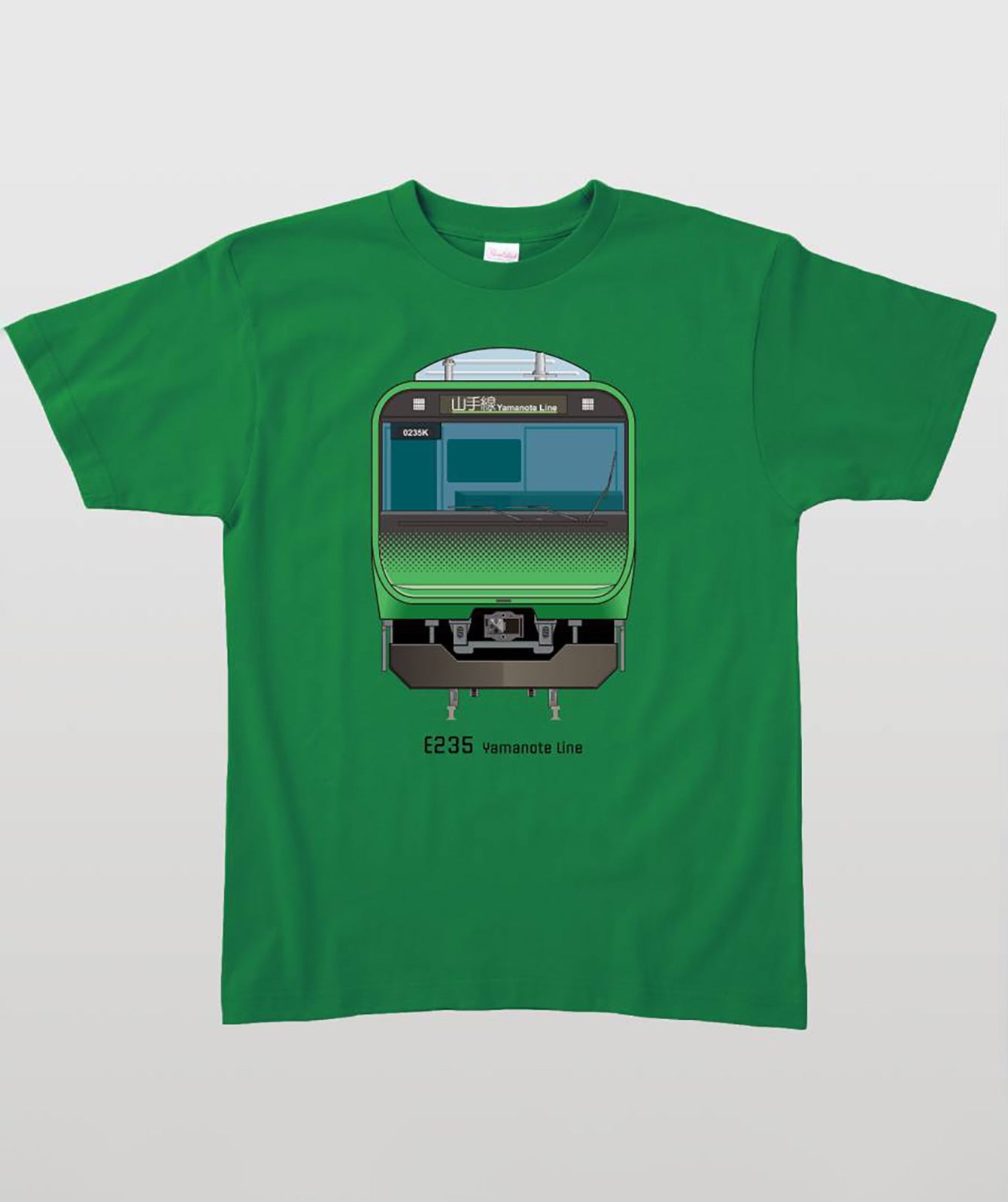 電車の顔図鑑Tシャツ E235系山手線 Type A