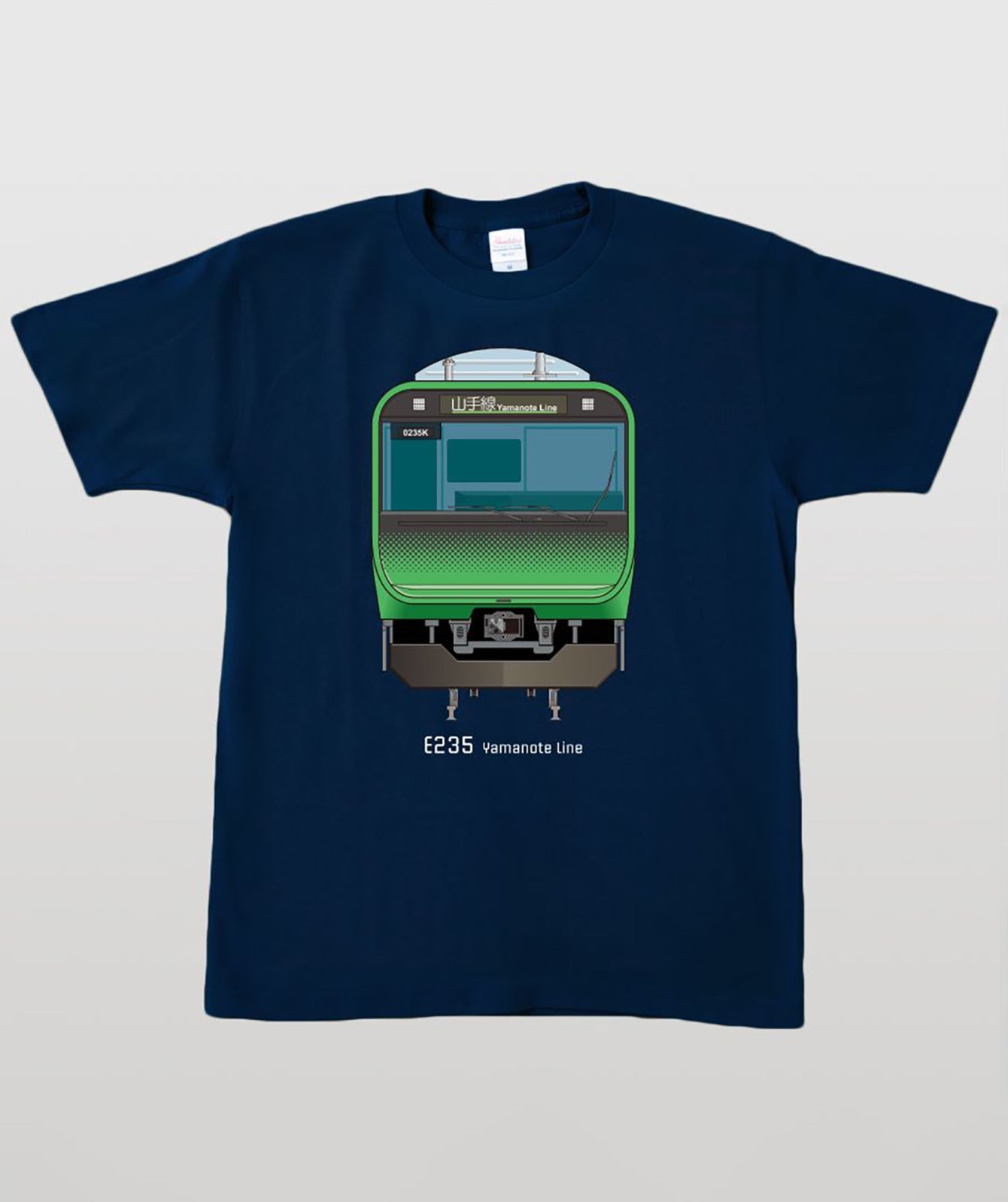 電車の顔図鑑Tシャツ E235系山手線 Type A