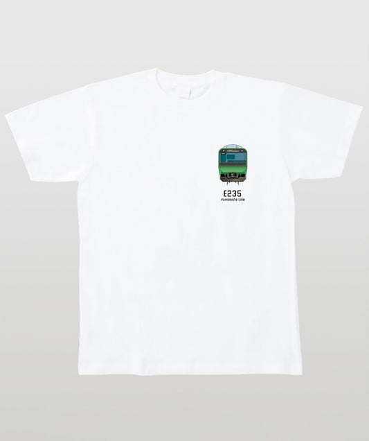 電車の顔図鑑Tシャツ E235系山手線 Type B