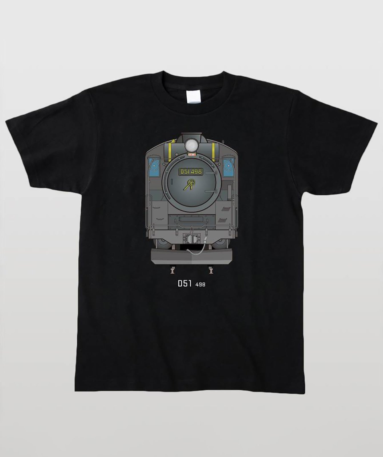 電車の顔図鑑Tシャツ D51形498号機 Type A